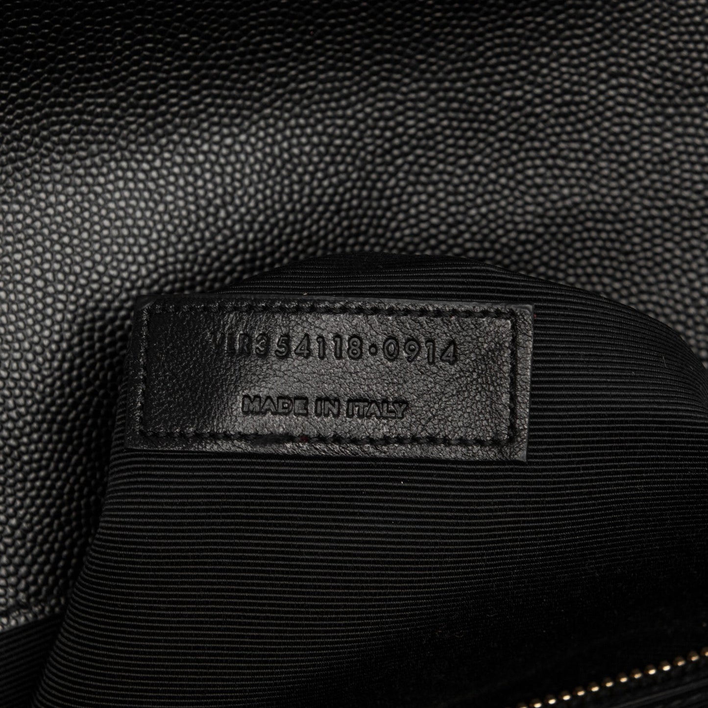 Grain De Poudre Matelasse Chevron Large Monogram Satchel Black