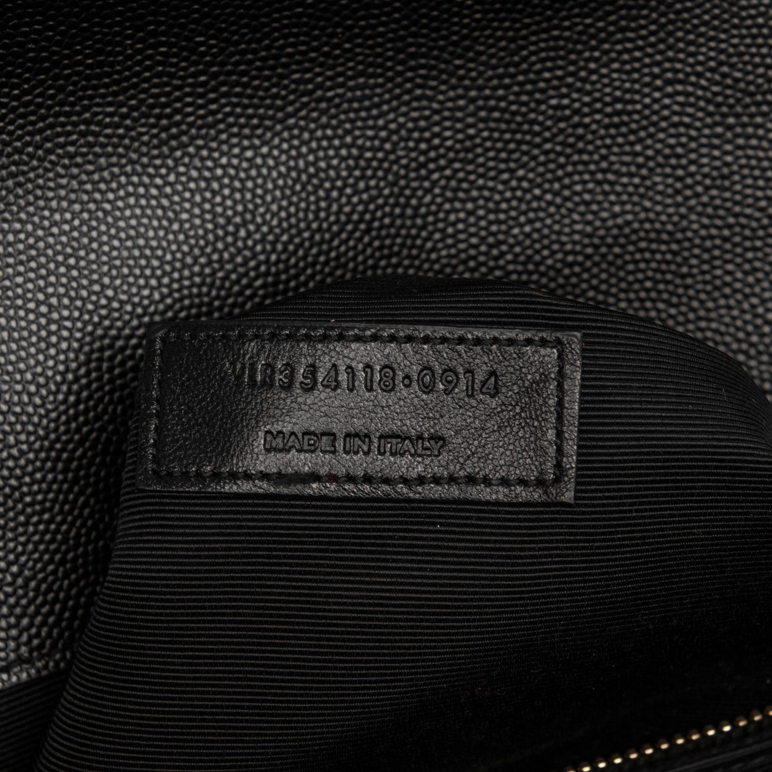 Saint Laurent Grain De Poudre Matelasse Chevron Large Monogram Satchel Black 7 of 11