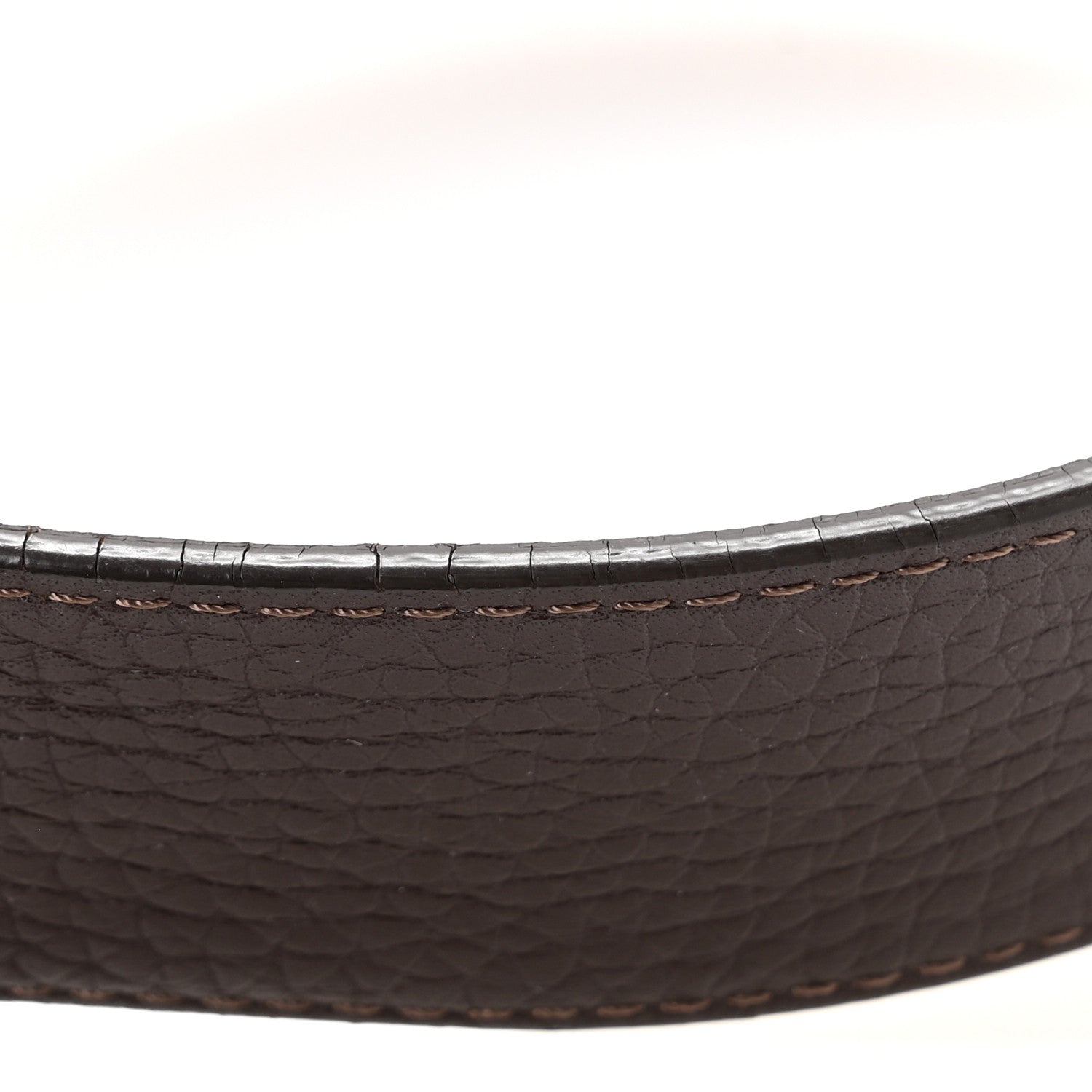 Louis Vuitton Taurillon Calfskin 30mm LV Initiales Reversible Belt 95 38 Brown Dark Brown 9 of 10