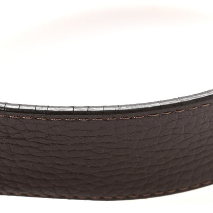 Louis Vuitton Taurillon Calfskin 30mm LV Initiales Reversible Belt 95 38 Brown Dark Brown 9 of 10