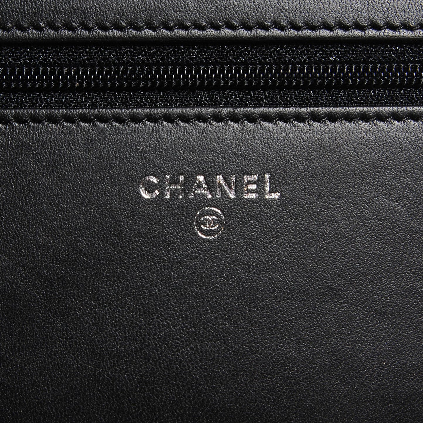 Lambskin Quilted Coco Boy Wallet On Chain WOC Black