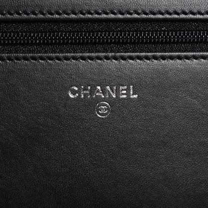 Chanel Lambskin Quilted Coco Boy Wallet On Chain WOC Black 6 of 7