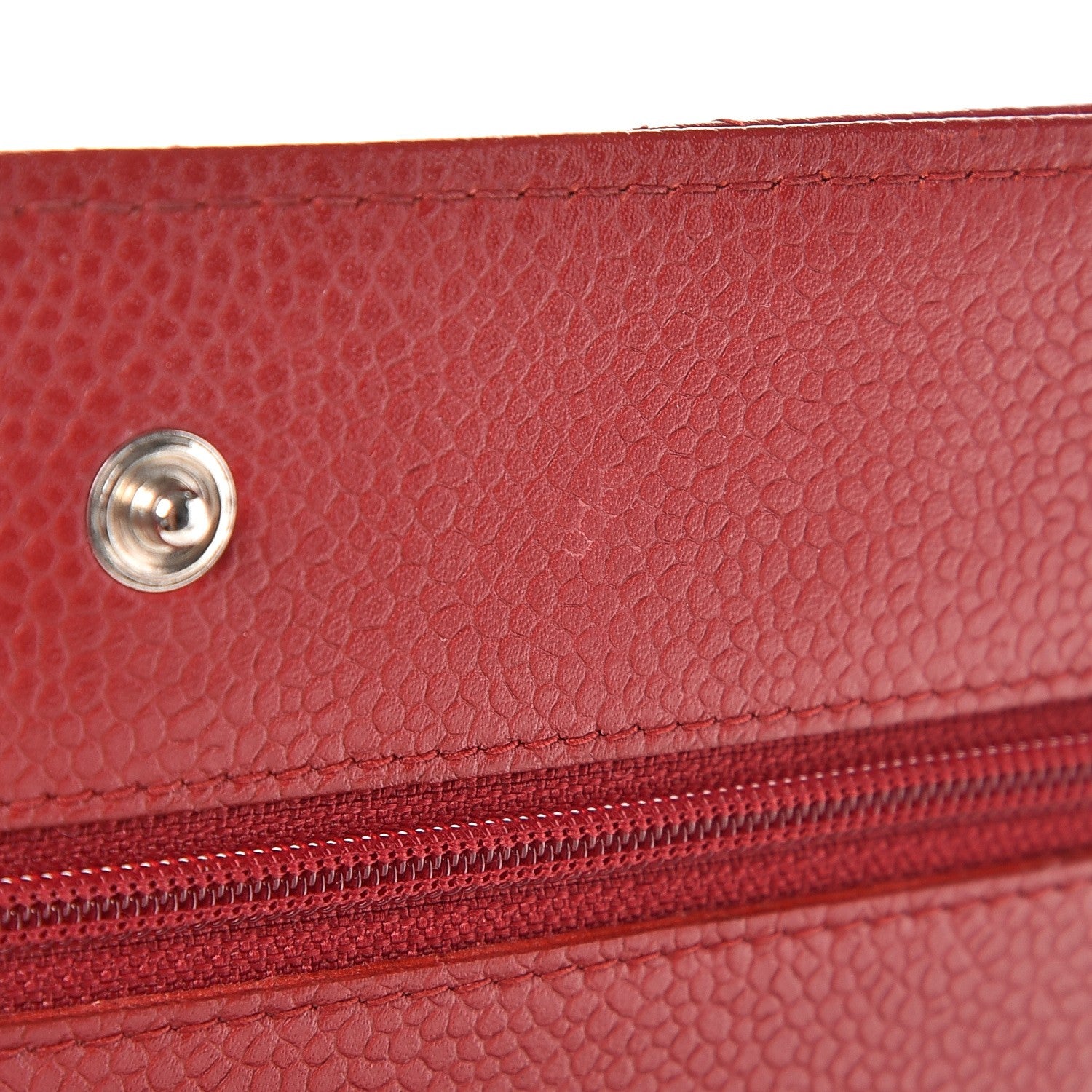 Chanel Caviar Quilted Wallet On Chain WOC Red 9 of 11