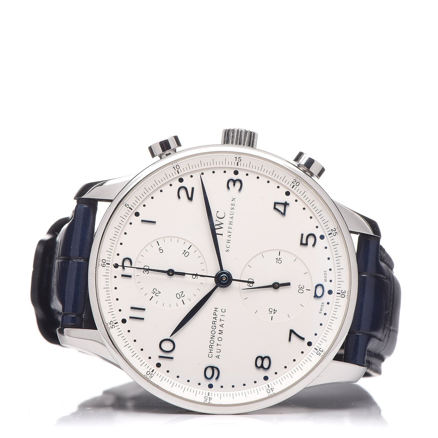 Stainless Steel Alligator 41mm Portuguese Chronograph Automatic Watch IW371446