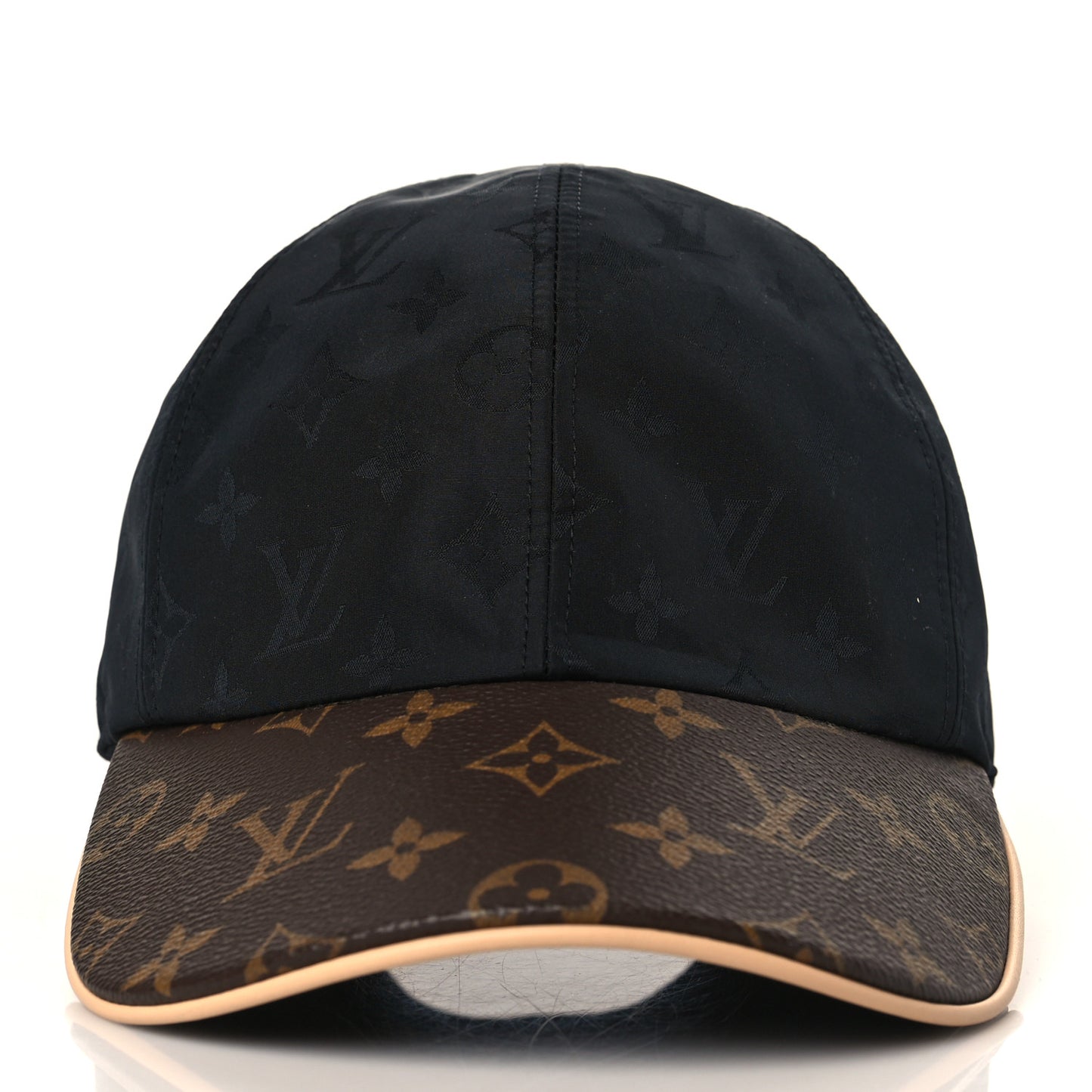 Polyester Silk Monogram LV Get Ready Cap M Black