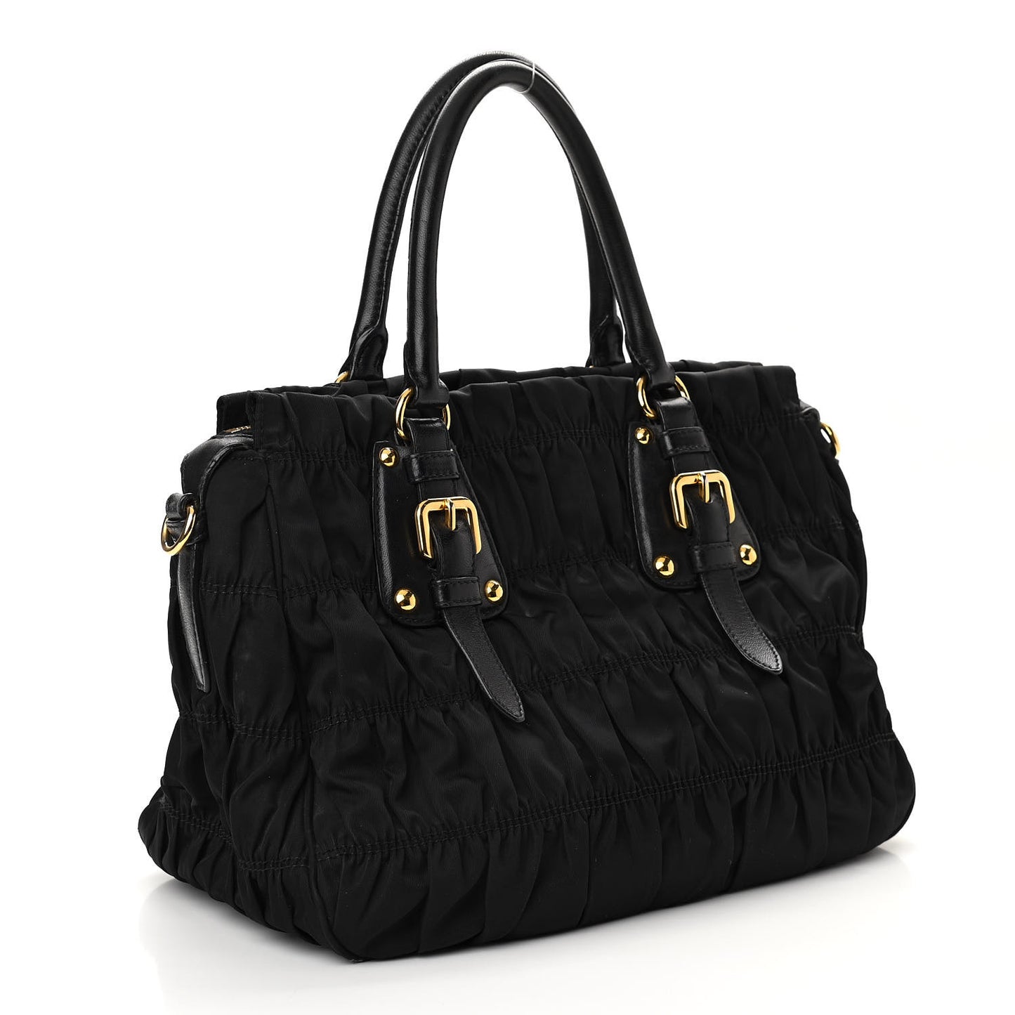 Tessuto Nylon Gaufre Tote Black