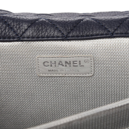 Chanel Calfskin Quilted XXL Travel Flap Bag Navy 8 of 10