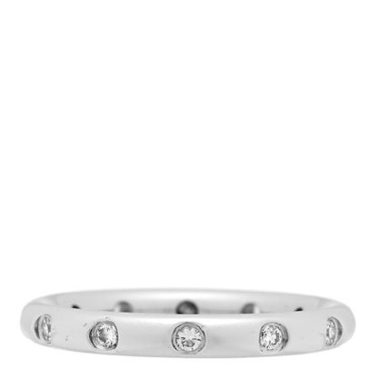 Tiffany Platinum Diamond Bezet Band Ring 50 5.5 1 of 4