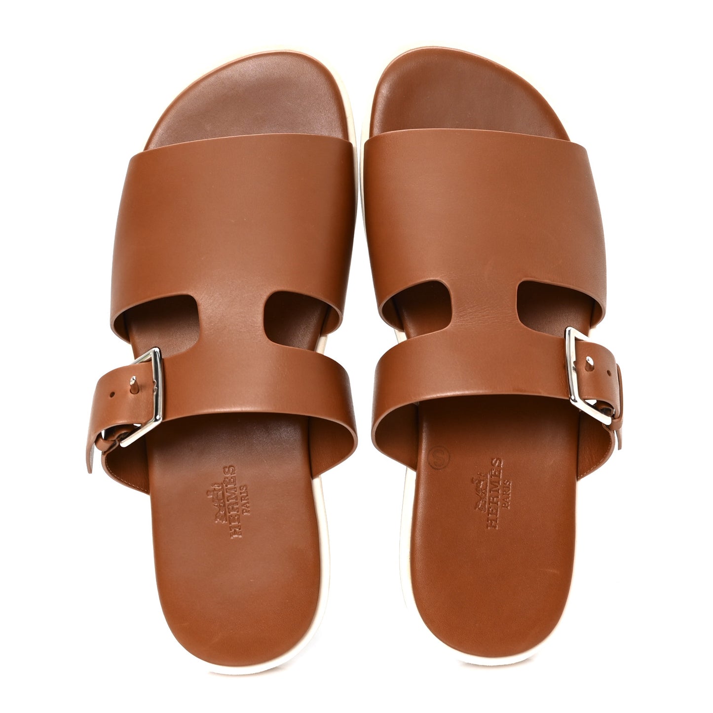 Calfskin Buckle Sandals 39 Gold