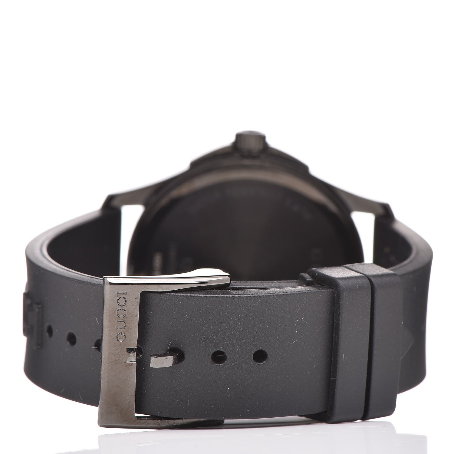 Gucci PVD Stainless Steel Rubber 38mm G-Timeless REAL Quartz Watch Black 4 of 7