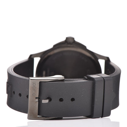 Gucci PVD Stainless Steel Rubber 38mm G-Timeless REAL Quartz Watch Black 4 of 7