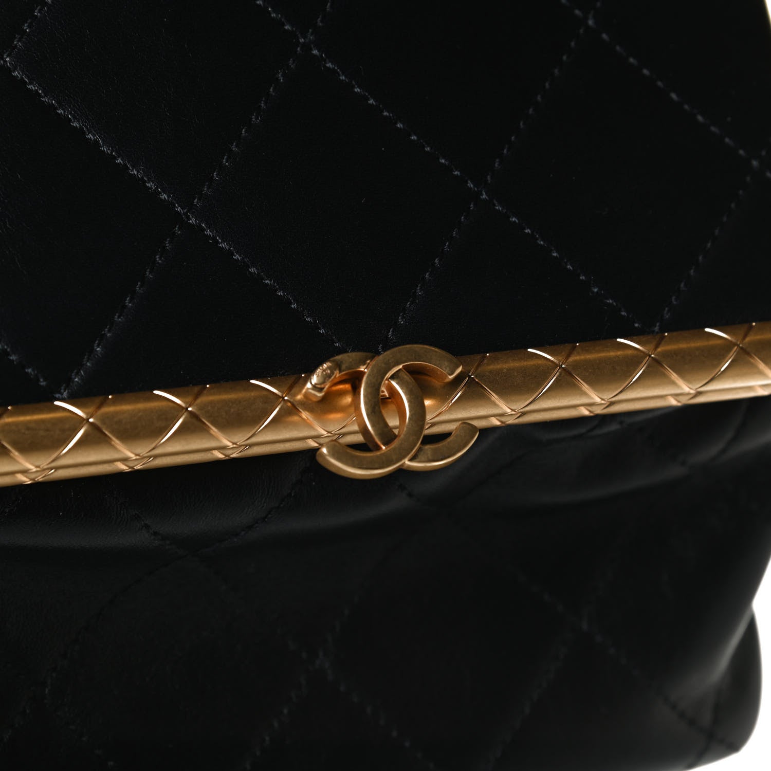 Chanel Lambskin Quilted My Crush Bag Black 13 of 14