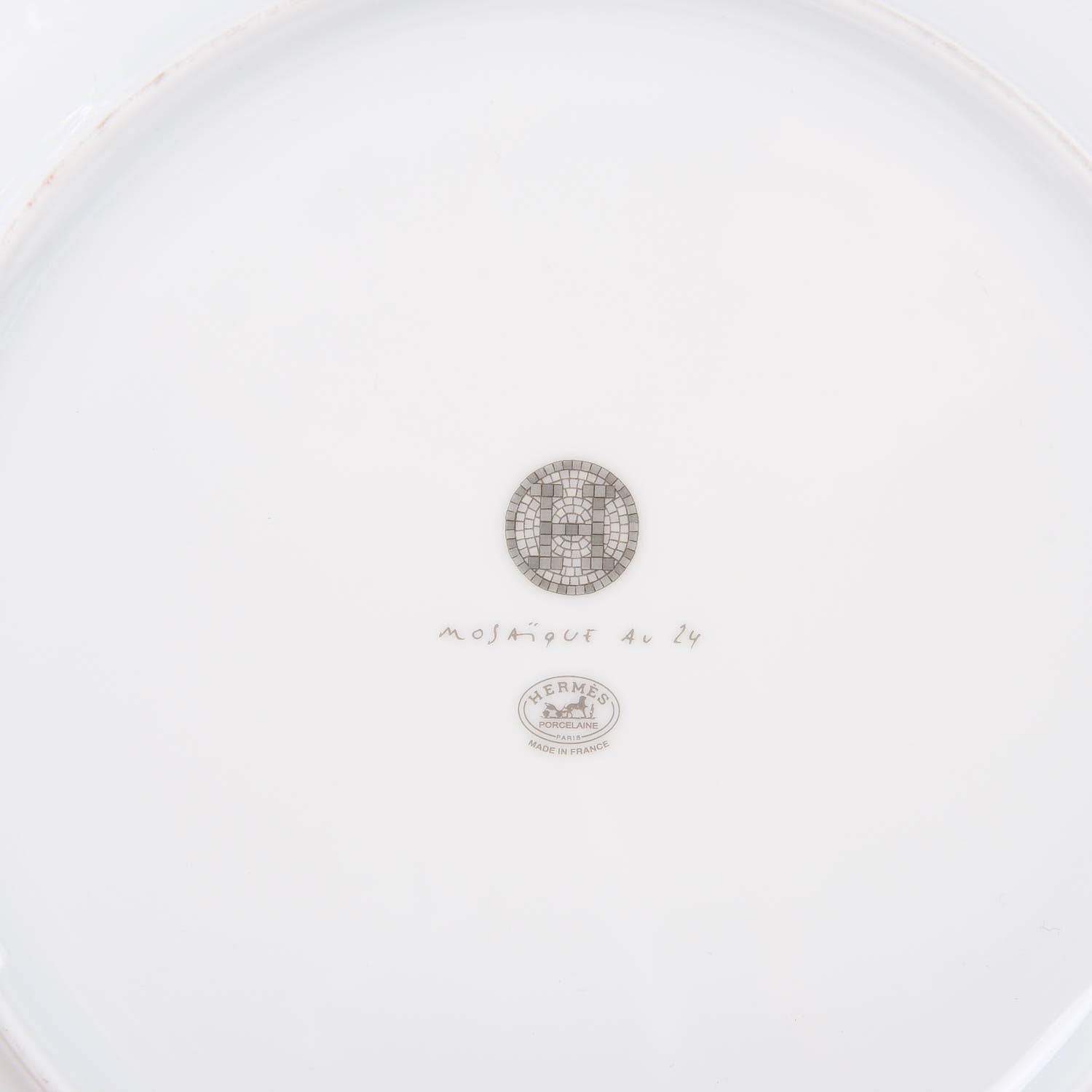 Hermes Porcelain Mosaique Au 24 Platine Dinner Plate Set of 2 3 of 6