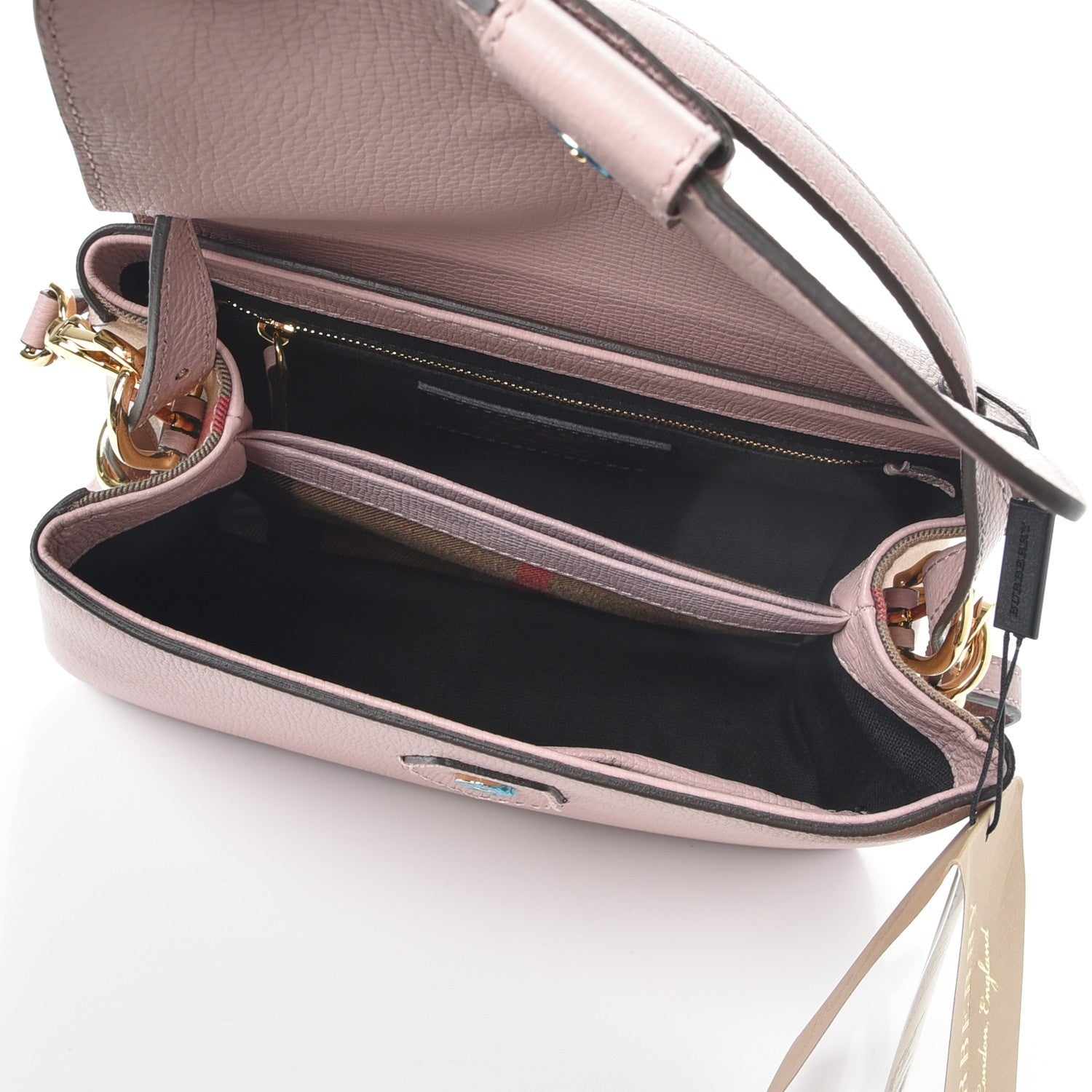 Burberry Derby Calfskin House Check Small Camberley Pale Orchid 5 of 8