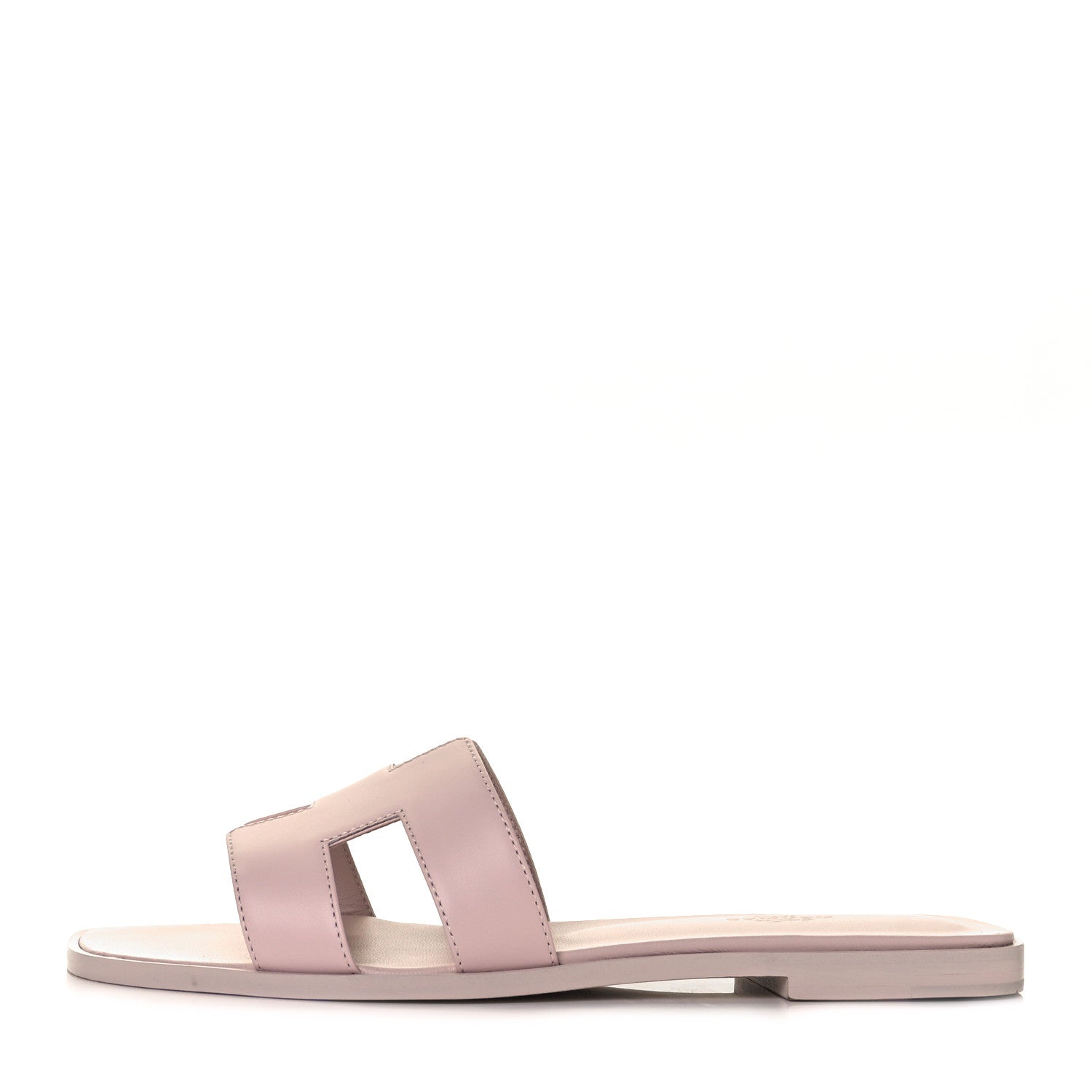 Hermes Box Calfskin Oran Sandals 39 Rose Pale 1 of 10