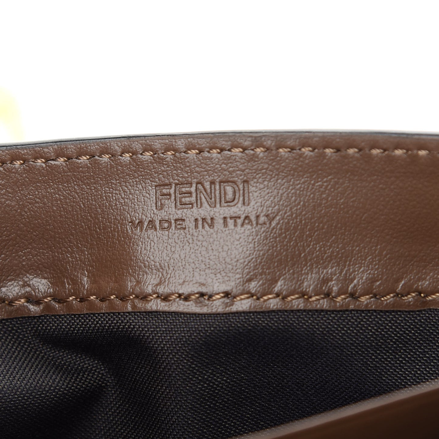Vitello Soft F is Fendi Bi-Color FF 1974 Embossed Continental Envelope Wallet On Chain Maya Black