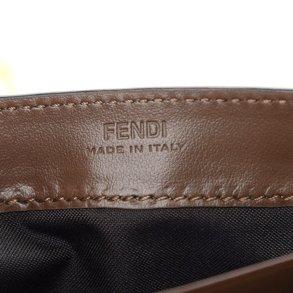 Fendi Vitello Soft F is Fendi Bi-Color FF 1974 Embossed Continental Envelope Wallet On Chain Maya Black 6 of 10
