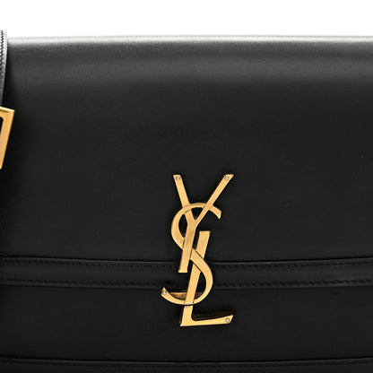 Saint Laurent Box Calfskin Monogram Medium Solferino Satchel Black 9 of 12