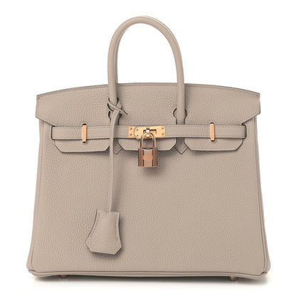 Hermes Togo Birkin 25 Gris Tourterelle 1 of 11