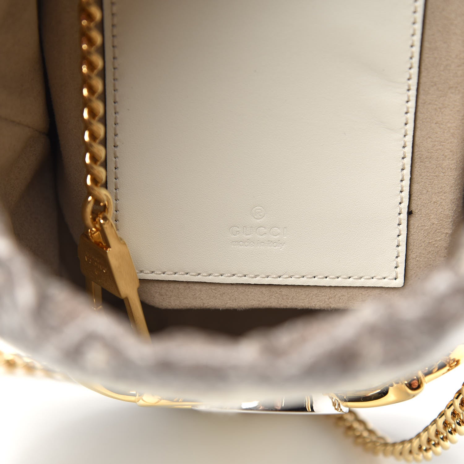 Gucci Snakeskin Mini Zumi Bucket Bag Grey 6 of 9