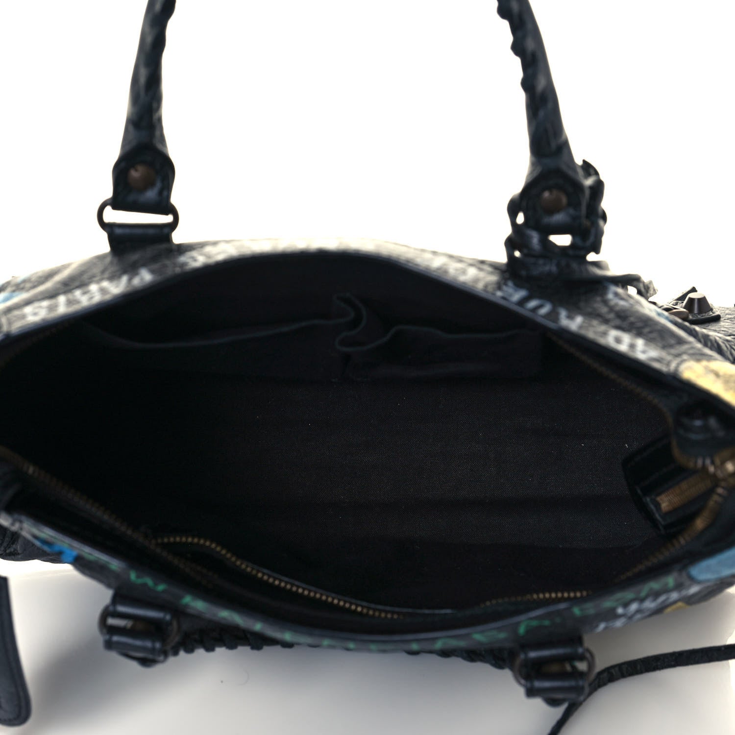 Balenciaga Agneau Graffiti All Over Classic Hardware S City Black Multicolor 5 of 12