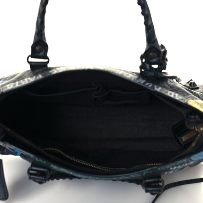 Balenciaga Agneau Graffiti All Over Classic Hardware S City Black Multicolor 5 of 12