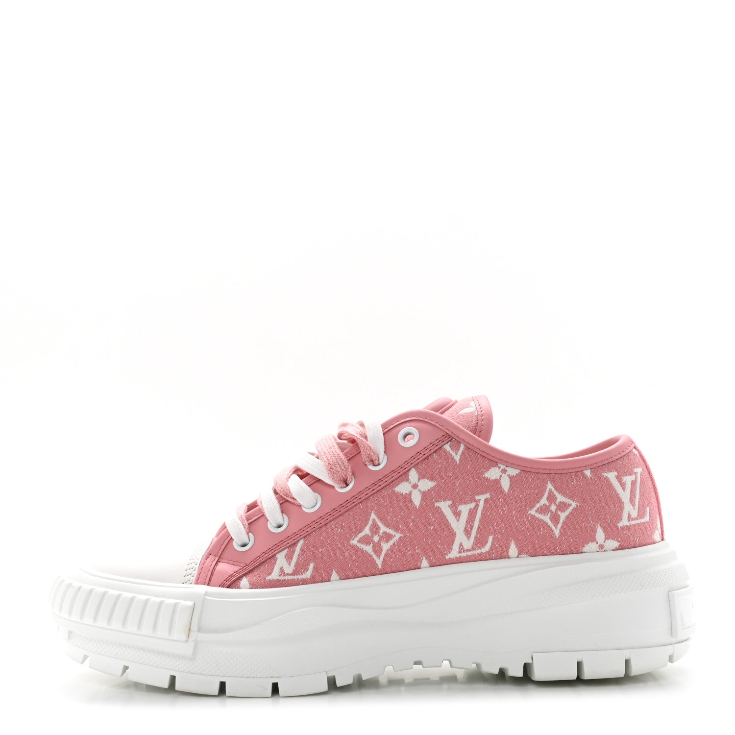 Louis Vuitton Denim Monogram Squad Sneakers 39 Pink 1 of 8