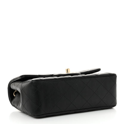Chanel Lambskin Quilted Mini Rectangular Flap Black 4 of 11