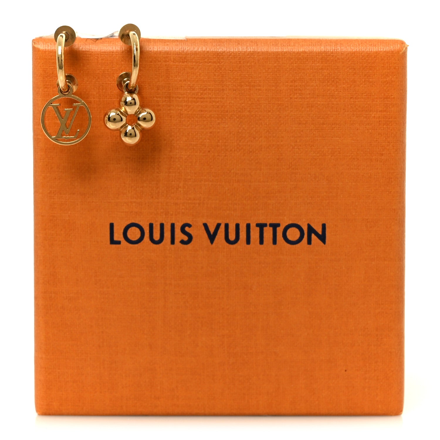Louis Vuitton Brass Blooming Earrings Gold 5 of 5
