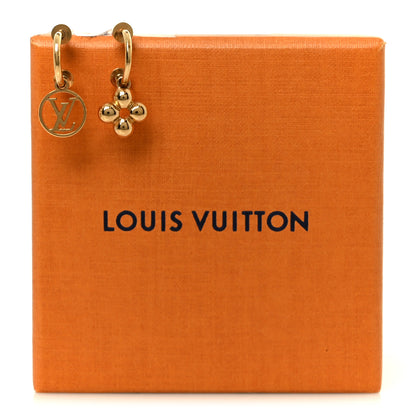 Louis Vuitton Brass Blooming Earrings Gold 5 of 5