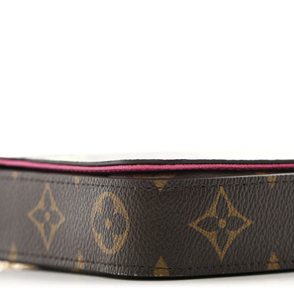 Louis Vuitton Monogram 2021 Christmas Animation Hollywood Pochette Felicie Chain Wallet Fuchsia 11 of 14