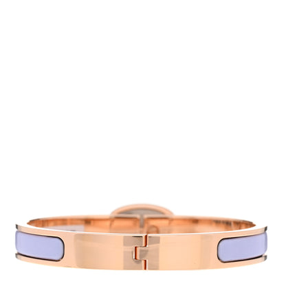 Hermes Enamel Mini Clic Chaine d'Ancre Bracelet PM Parme 3 of 5
