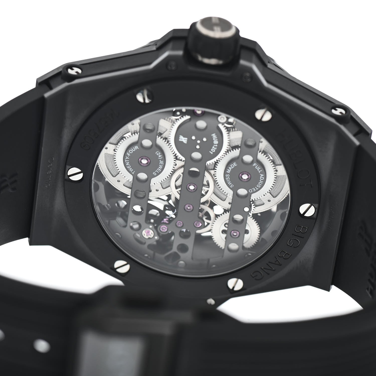Hublot Ceramic Rubber 45mm Big Bang Meca-10 Black Magic Manual Winding Watch 414.CI.1123.RX 4 of 5