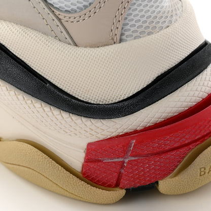 Balenciaga Fabric Mesh Womens Triple S Sneakers 38 Grey Red White 11 of 11