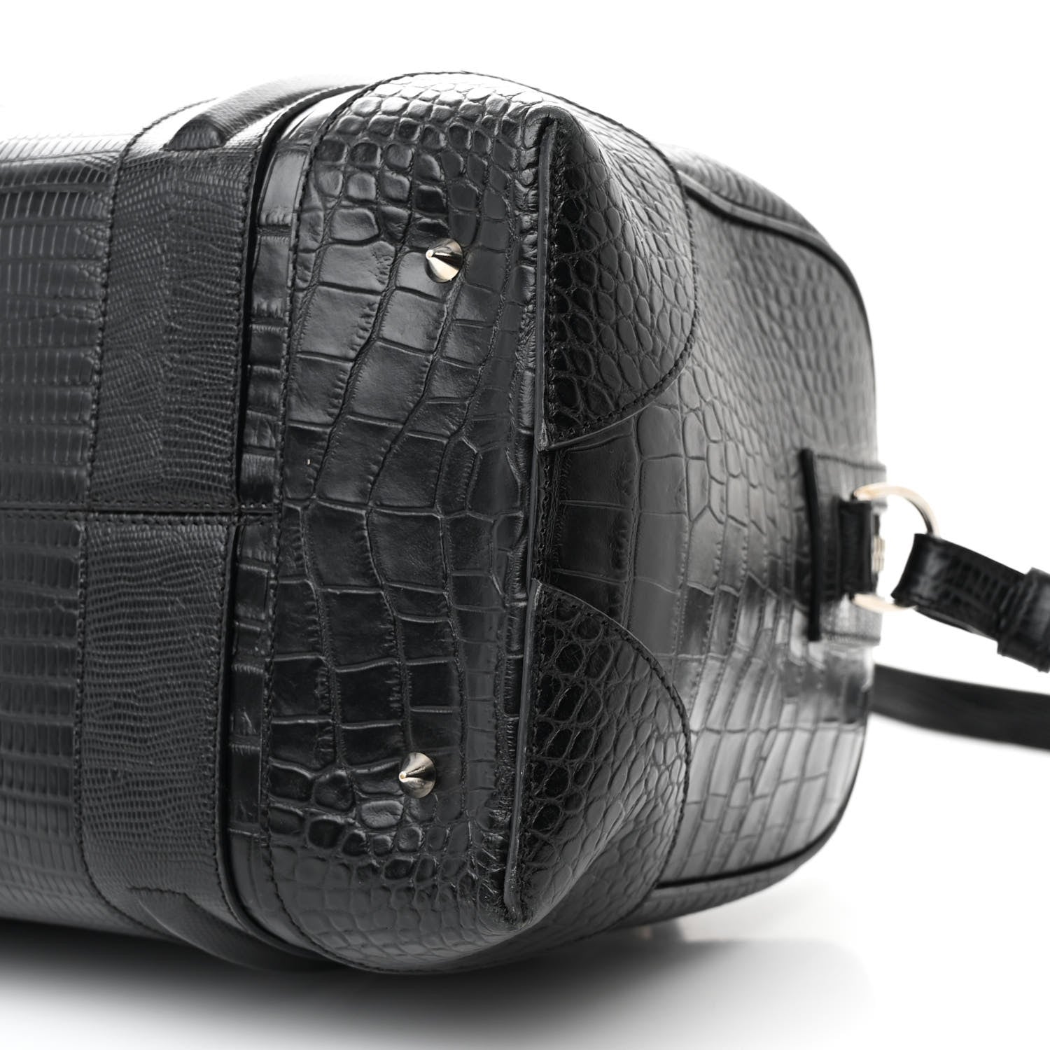 Givenchy Calfskin Crocodile Embossed Medium Lucrezia Black 10 of 14