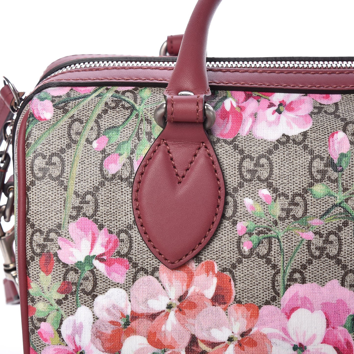 GG Supreme Monogram Blooms Small Boston Beige Multicolor Dry Rose