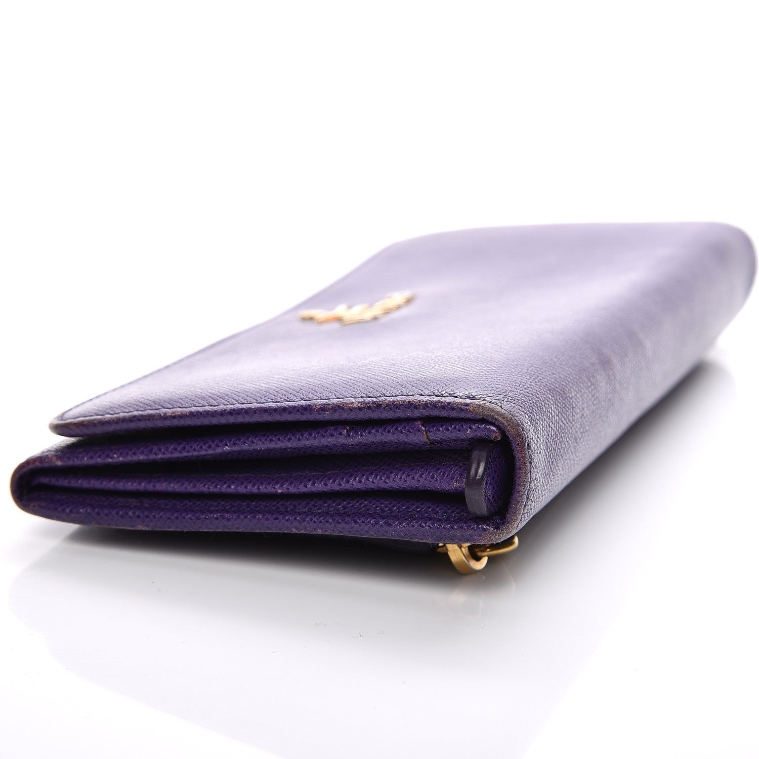 Prada Saffiano Metal Continental Flap Wallet Viola 11 of 11