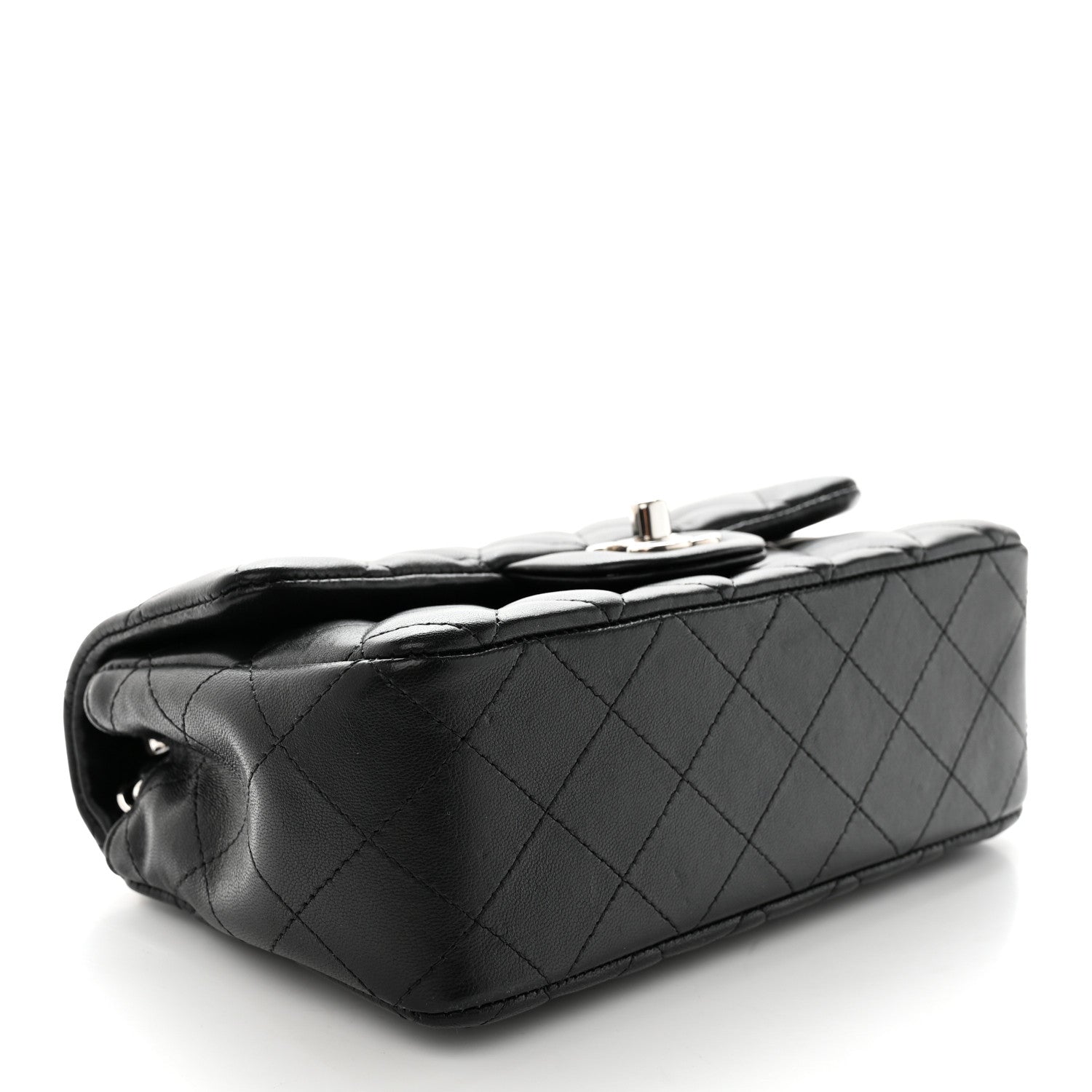 Chanel Lambskin Quilted Mini Rectangular Flap Black 3 of 14