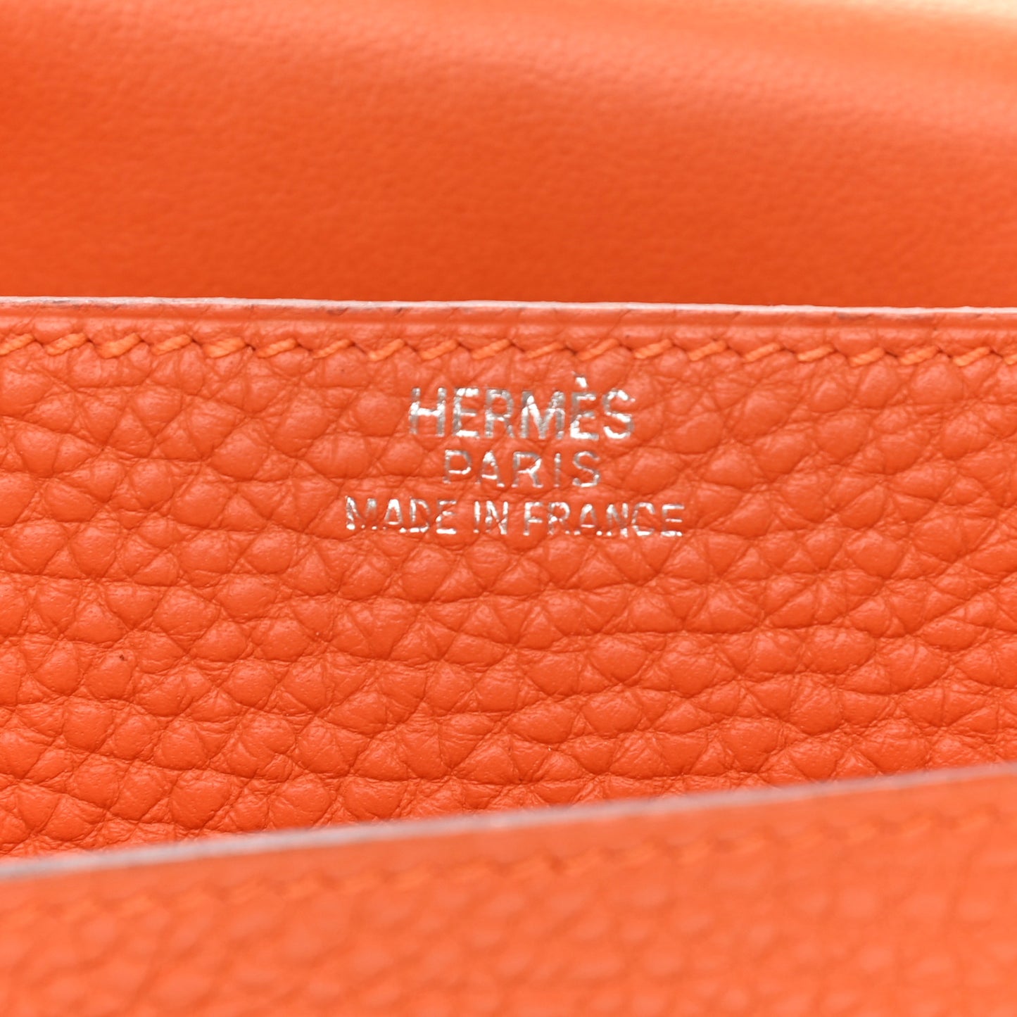 Togo Dogon Wallet Waist Pouch Orange