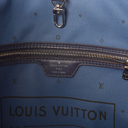 Louis Vuitton Monogram Escale Neverfull MM Blue 6 of 10