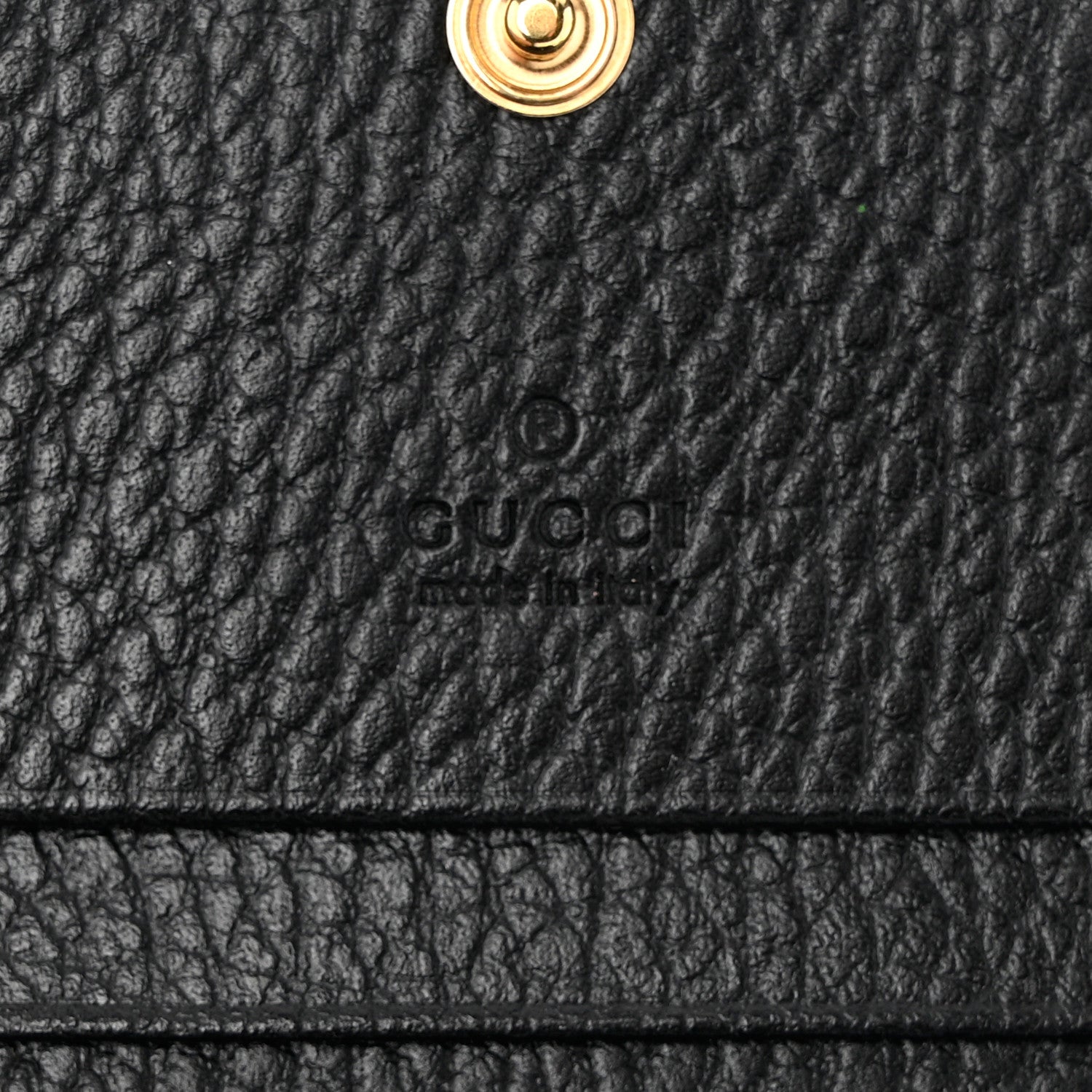 Gucci Dollar Calfskin GG Supreme Monogram GG Marmont Card Case Black Beige Ebony 6 of 8