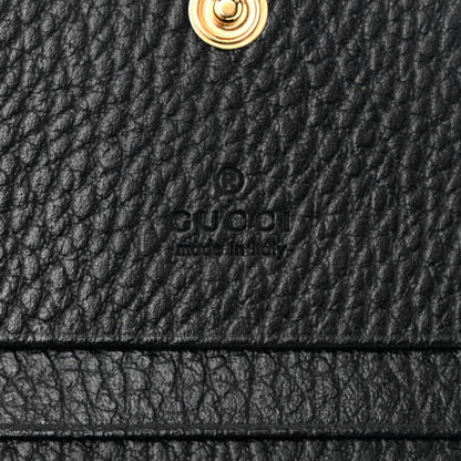 Gucci Dollar Calfskin GG Supreme Monogram GG Marmont Card Case Black Beige Ebony 6 of 8