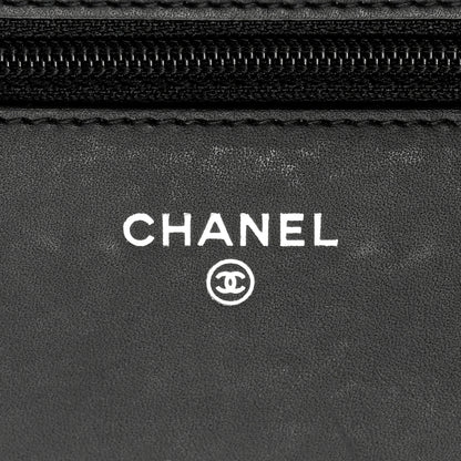 Chanel Patent Quilted Wallet On Chain WOC Black 6 of 11