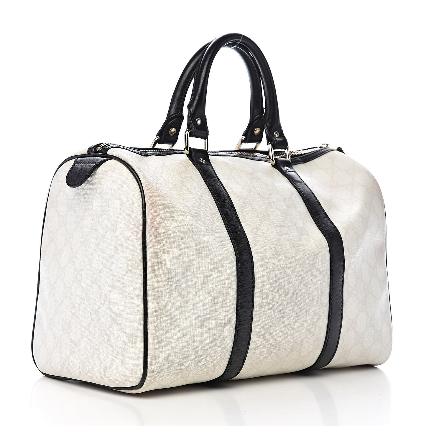 GG Plus Monogram Medium Joy Boston White Black
