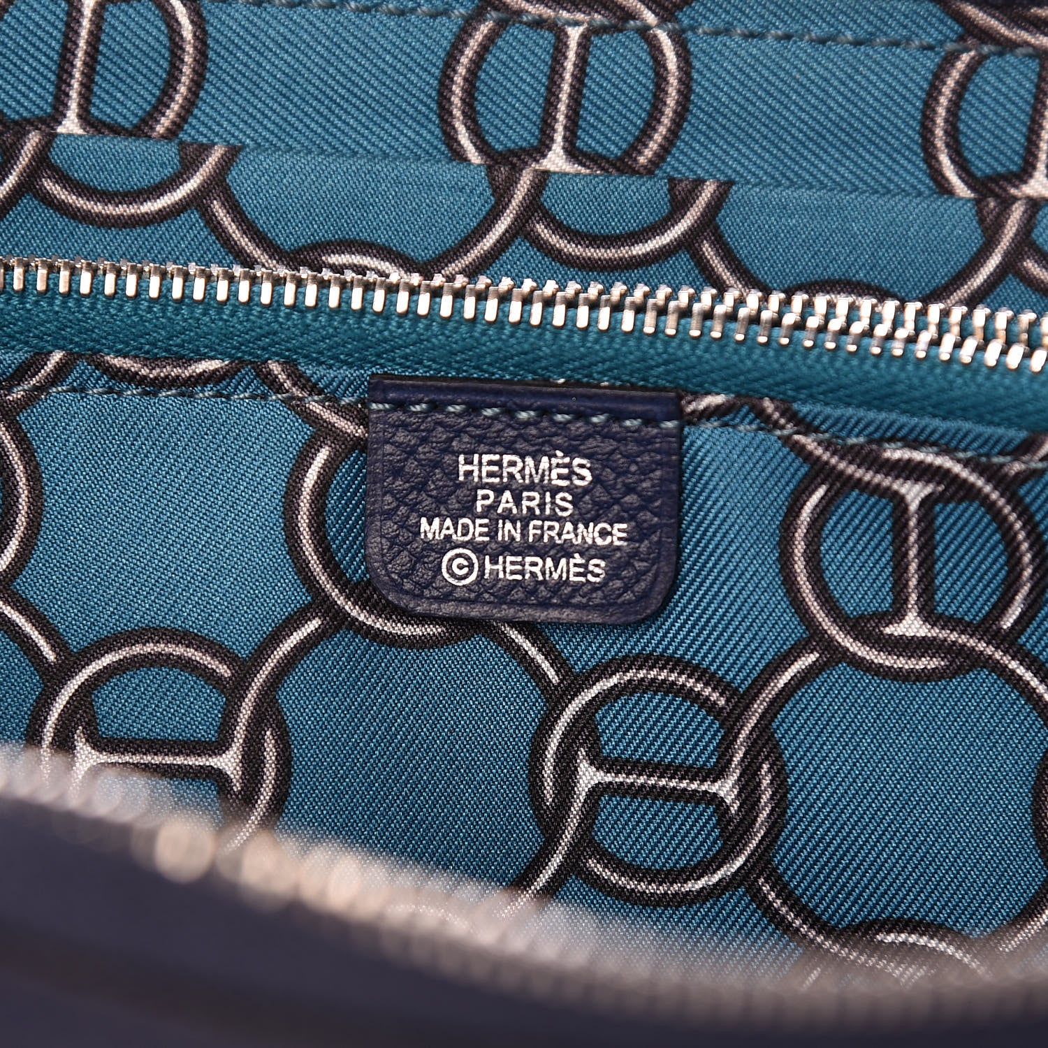 Hermes Epsom Silk'In Wallet Bleu Saphir 6 of 8