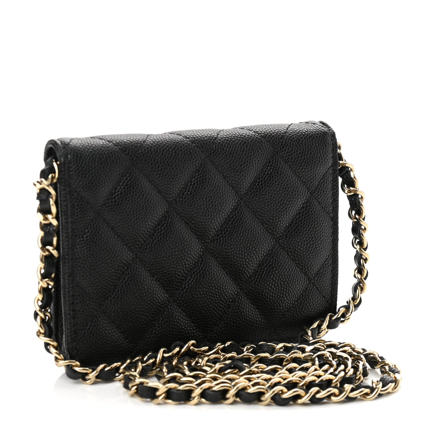 Caviar Quilted Mini Chain Bag Black