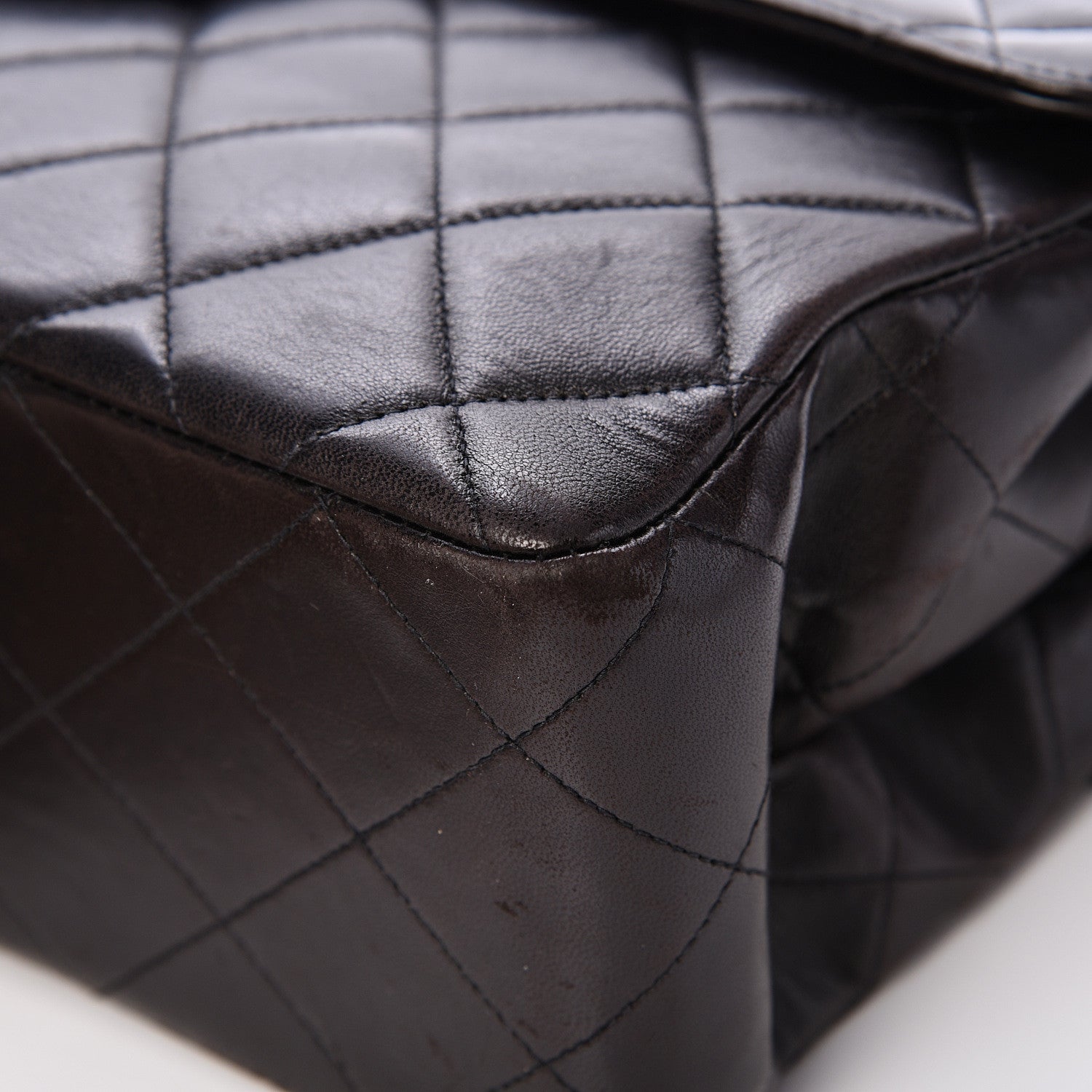 Chanel Lambskin Quilted Jumbo Double Sided Flap Black 11 of 21