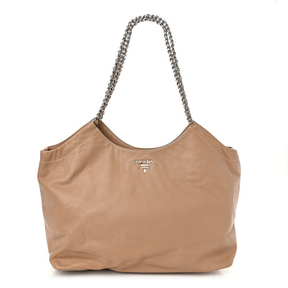 Prada Soft Calf Chain Tote Caramel 1 of 9