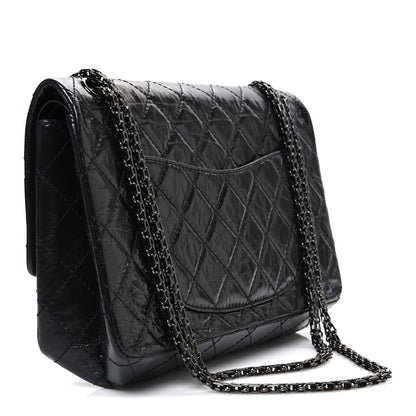 Chanel Metallic Aged Calfskin Quilted 2.55 Reissue 226 Flap So Black 2 of 9