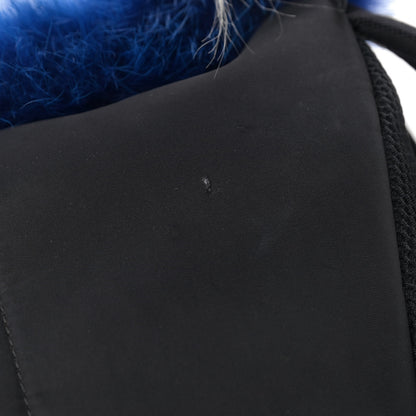 Fendi Nylon Vitello Century Mink Fox Goat Fur Studded Karlito Backpack Black Multicolor 15 of 17